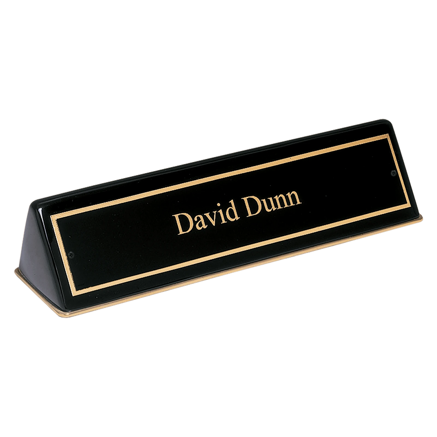 Black Piano Finish Desk Wedge with Black Plate