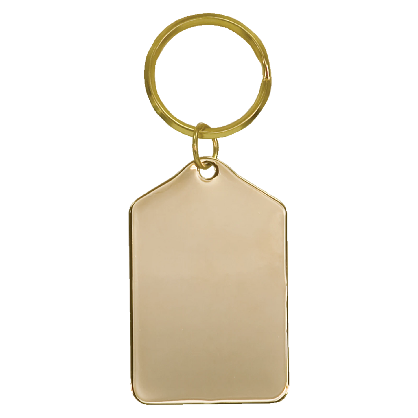 Gold Tablet Brass Keychain