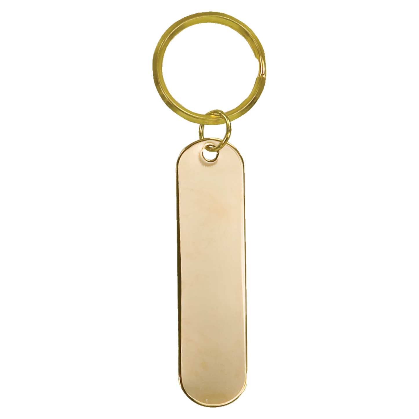 Gold Bar Brass Keychain