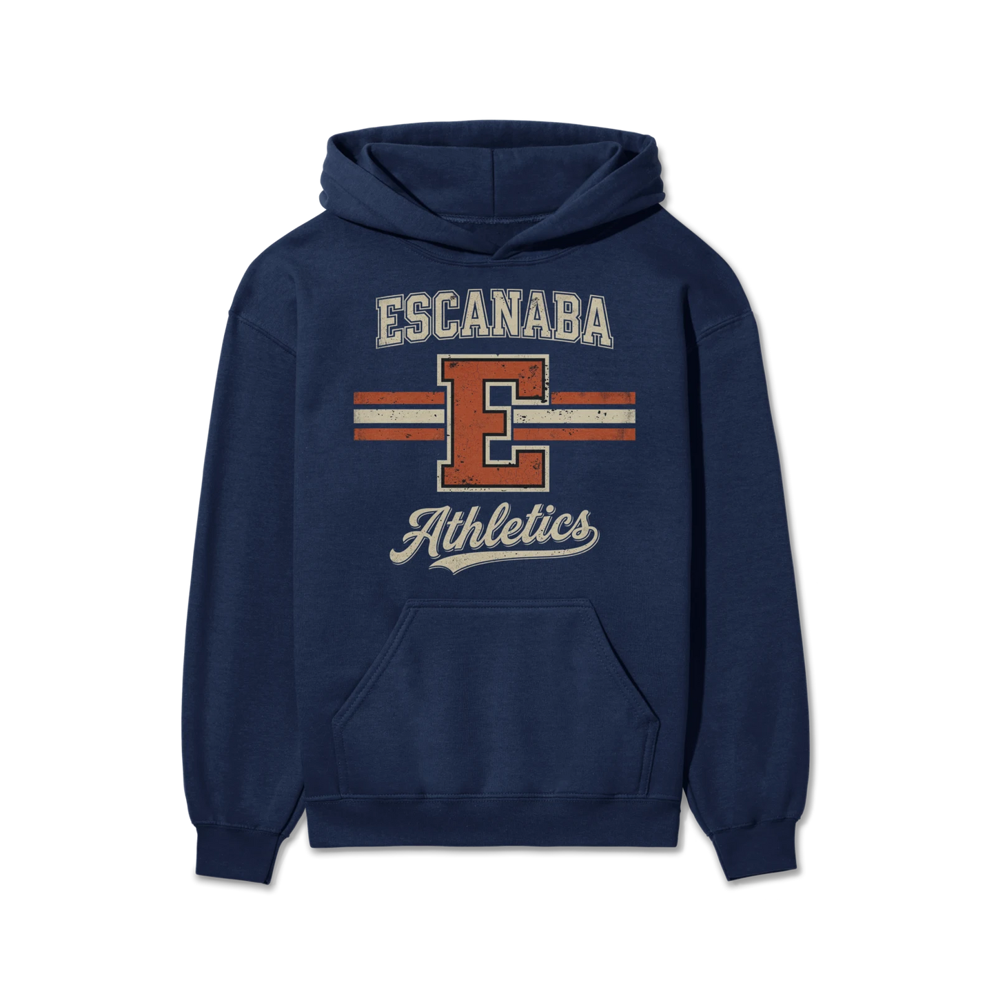 Escanaba Athletics Vintage Stripes | Youth Hoodie
