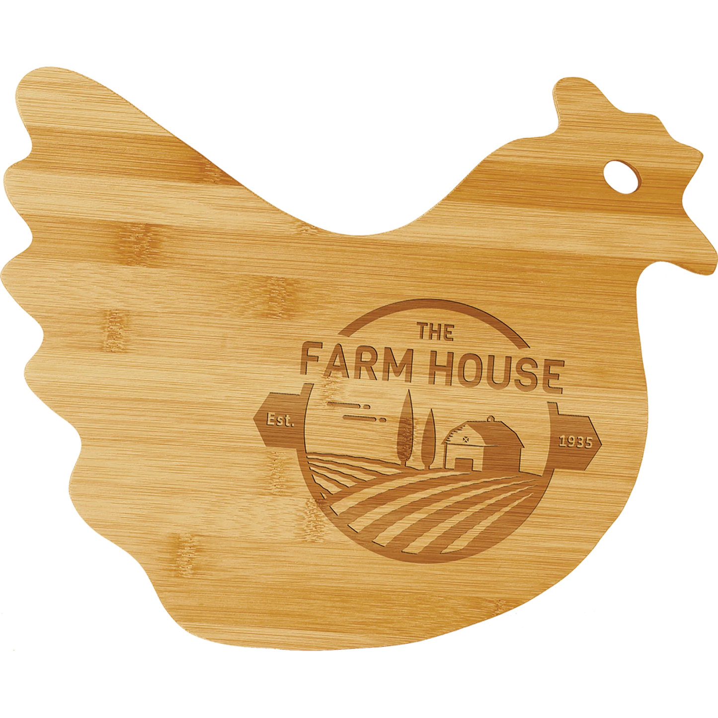 Bamboo Hen Shaped Cutting Board
