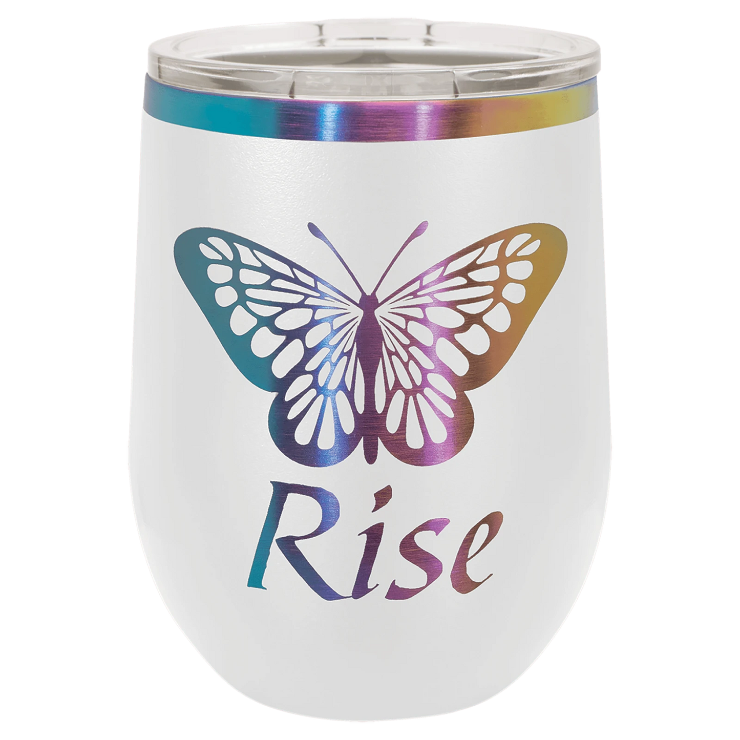 Stemless Wine Tumbler with Standard Lid (12 oz., Prism Ion-Plated, Polar Camel)