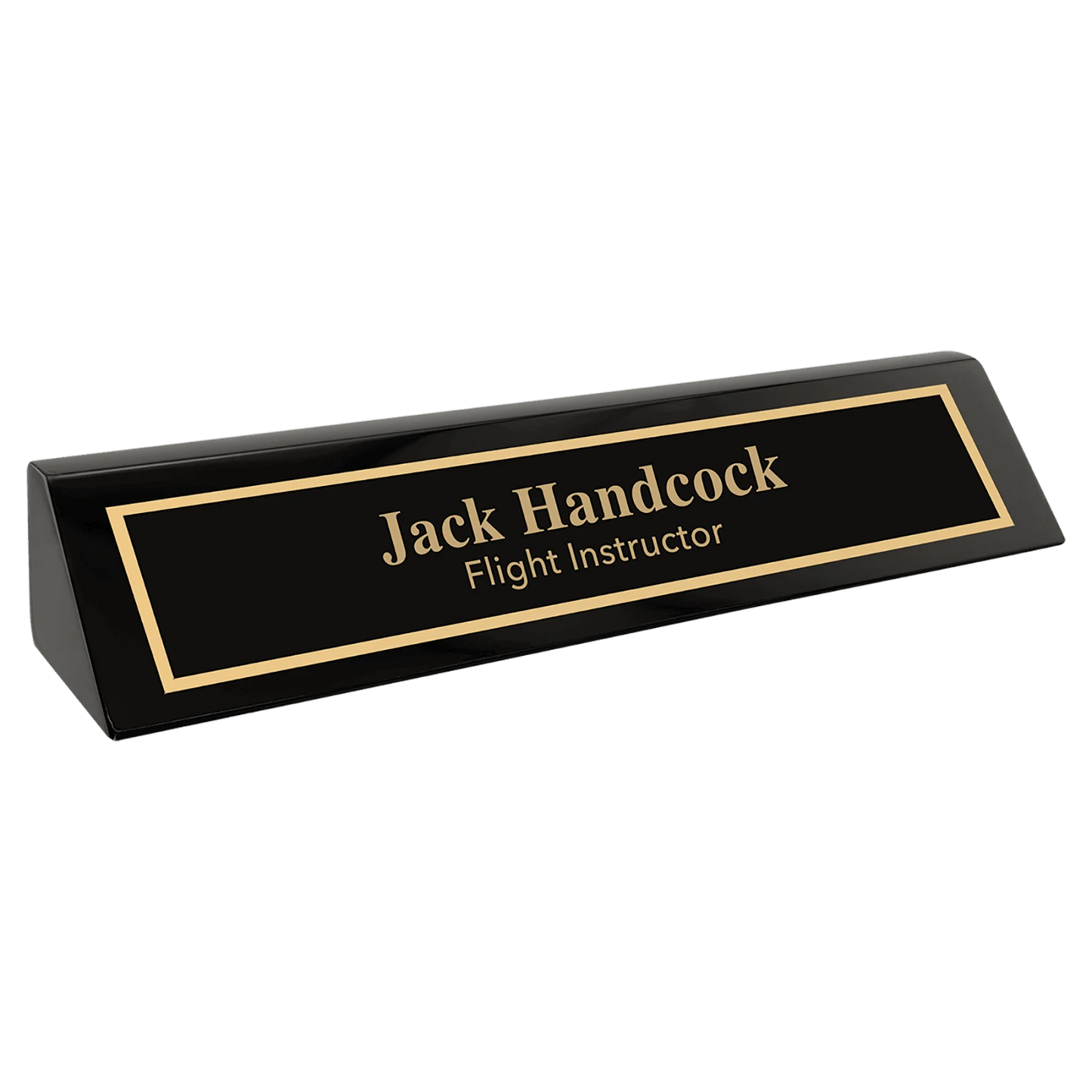 Black Piano Finish Desk Wedge (10 1/2")