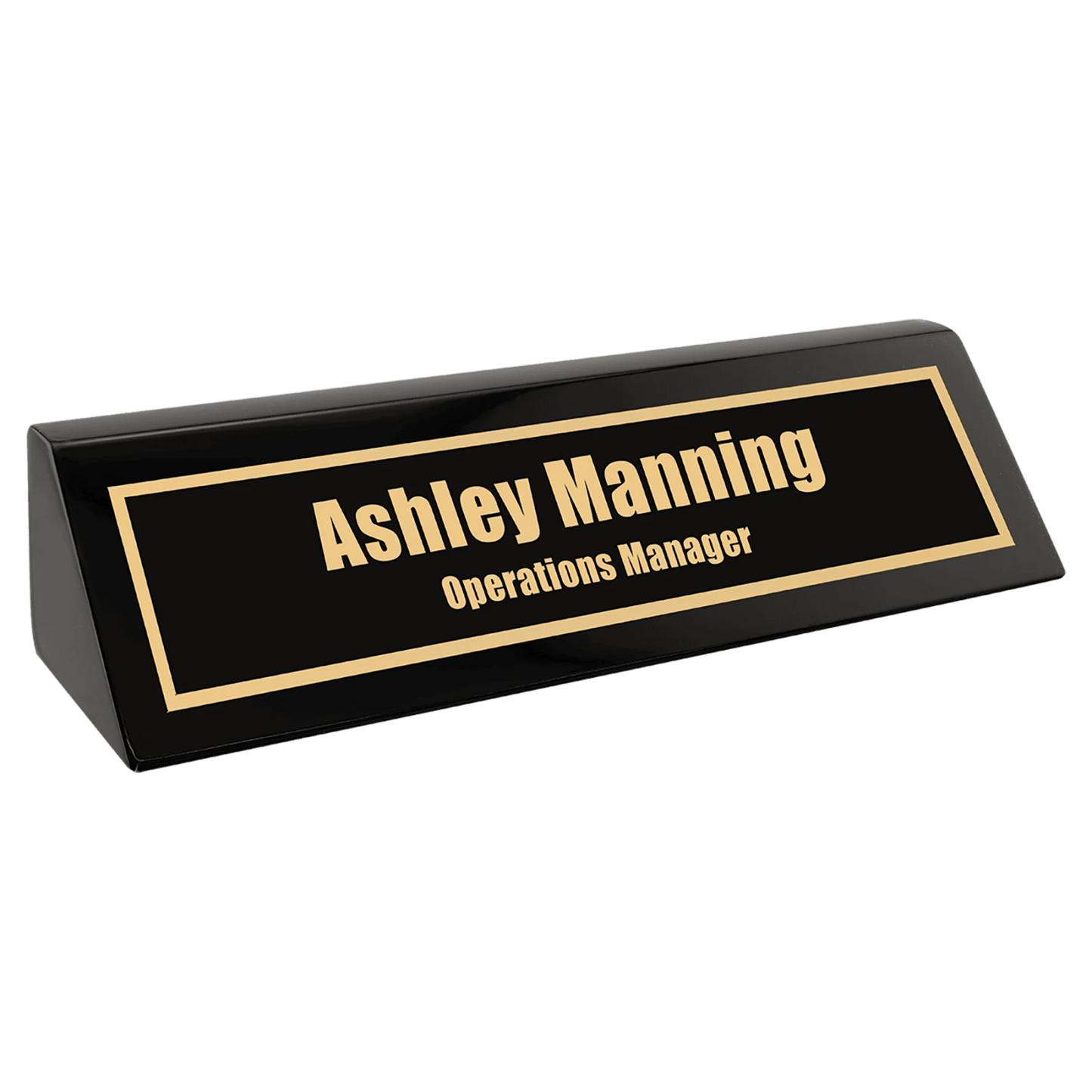 Black Piano Finish Desk Wedge (8 1/2")