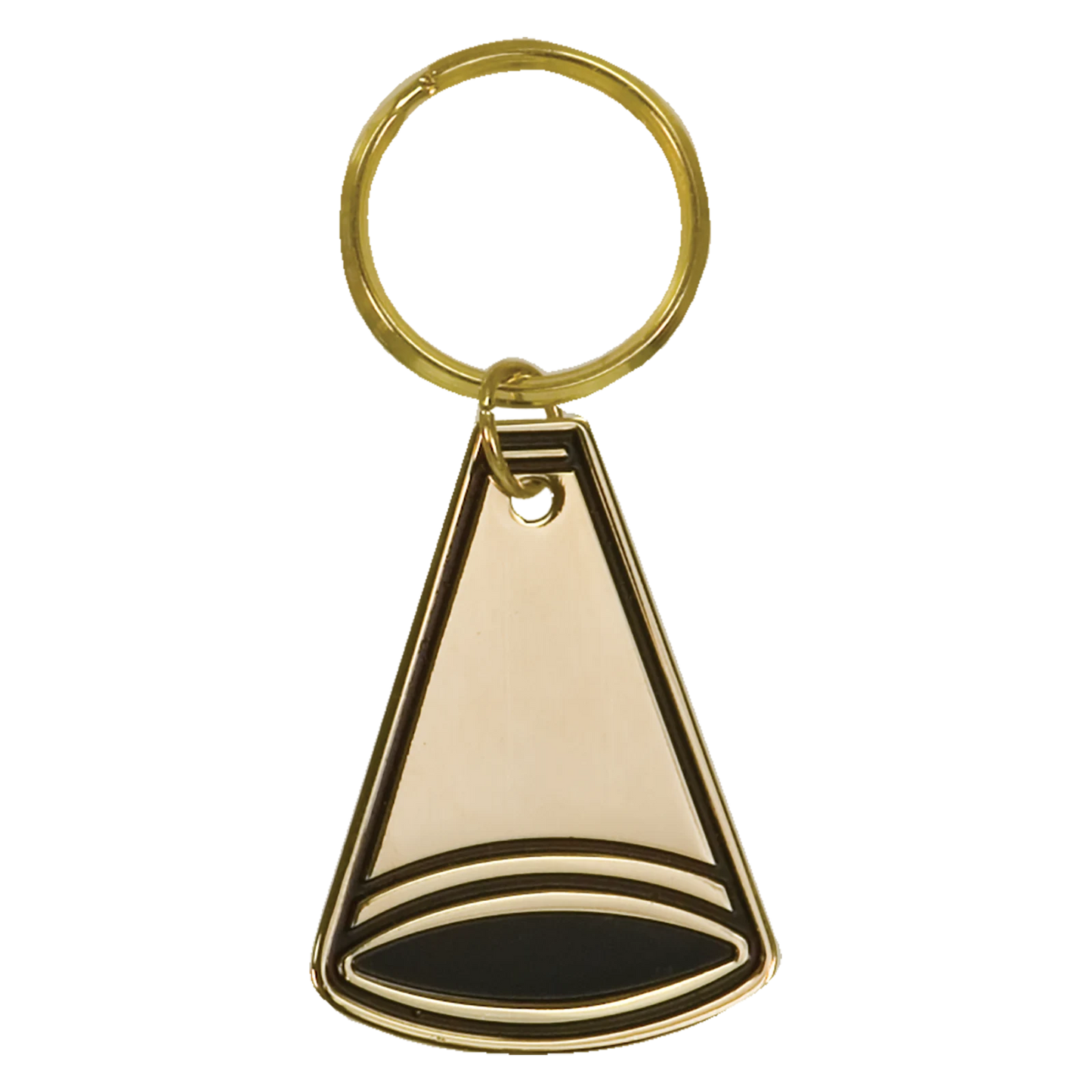 Gold Megaphone Brass Keychain