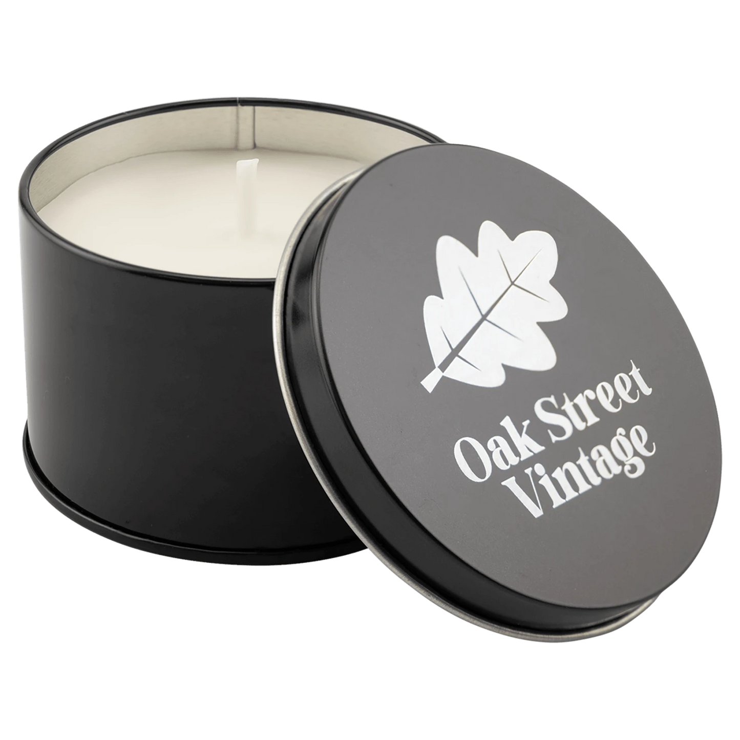 5.3 oz. Candle in a Black Metal Tin