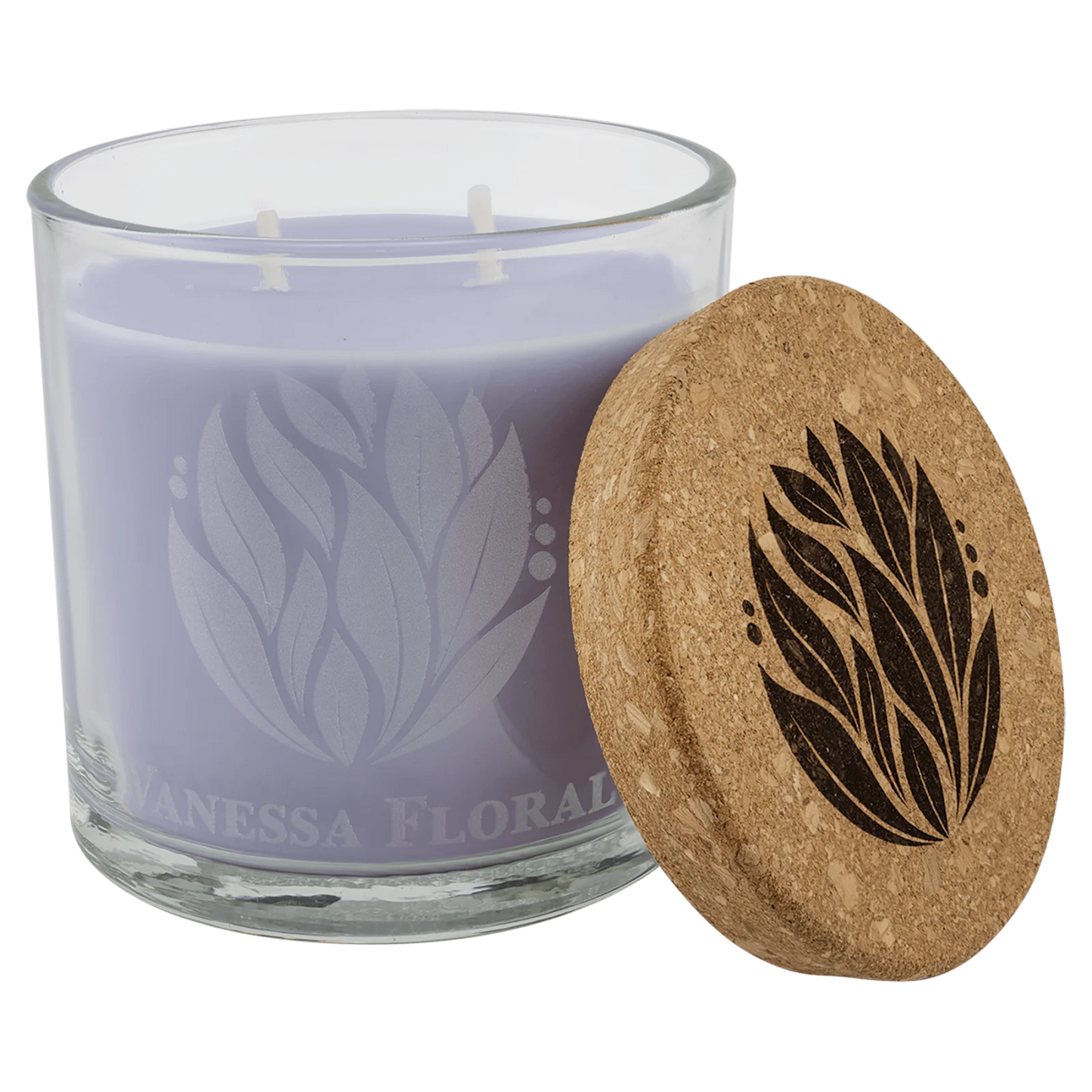 14 oz. Candle in a Glass Holder with Cork Lid