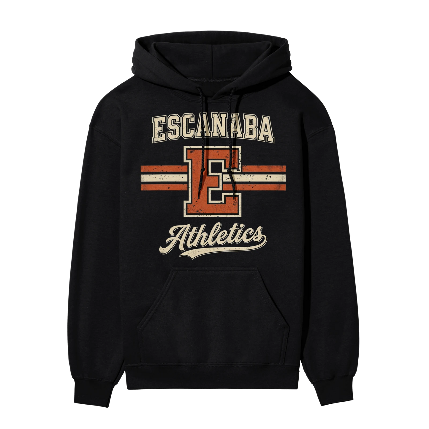 Escanaba Athletics Vintage Stripes | Adult Hoodie