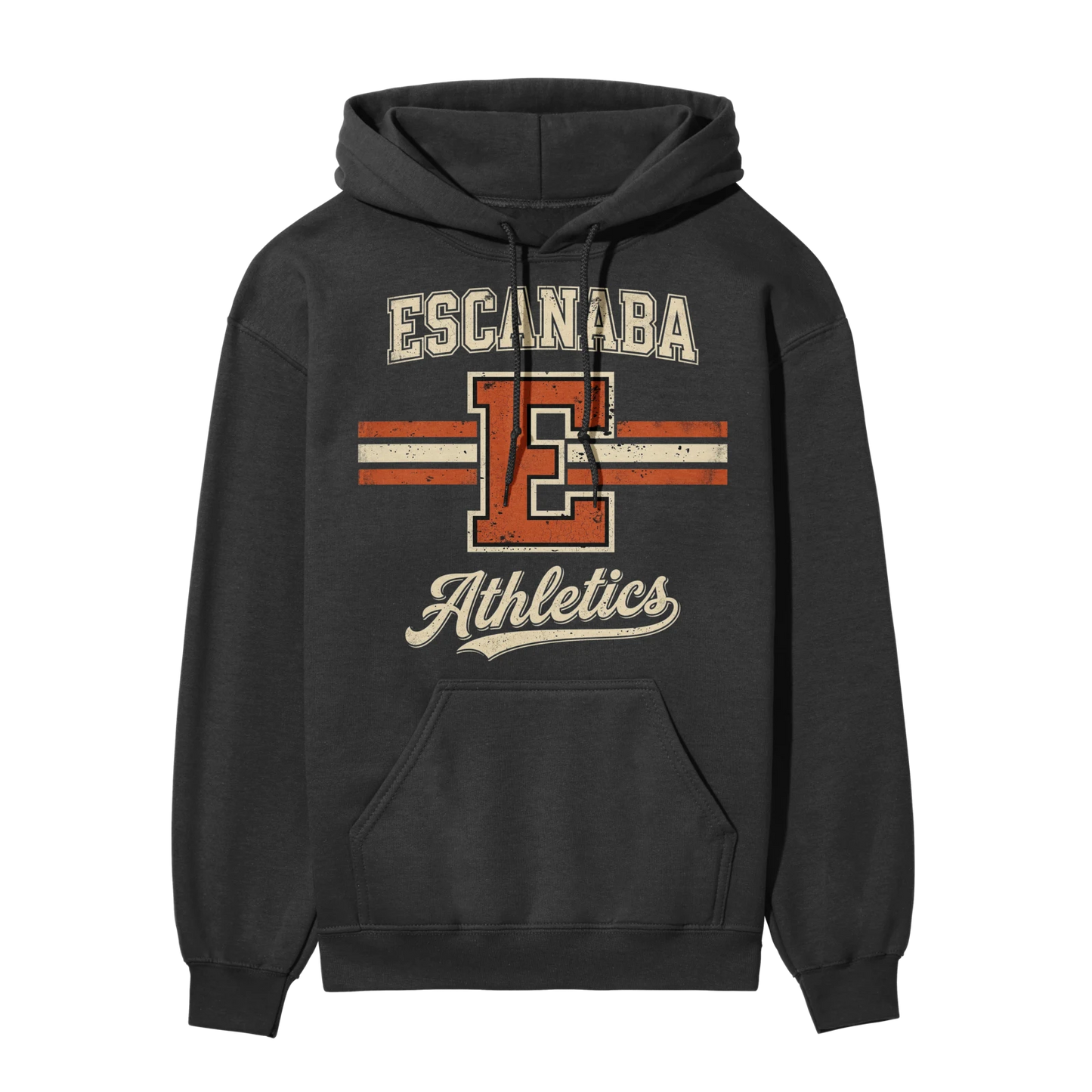 Escanaba Athletics Vintage Stripes | Adult Hoodie
