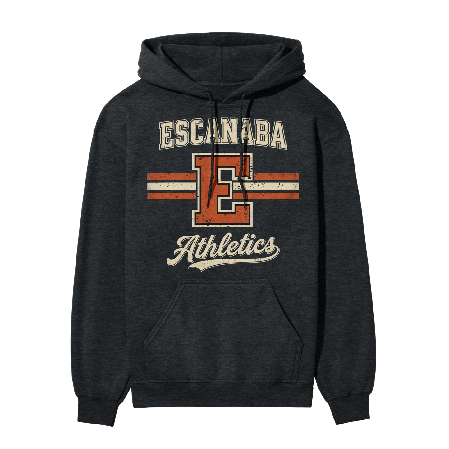 Escanaba Athletics Vintage Stripes | Adult Hoodie