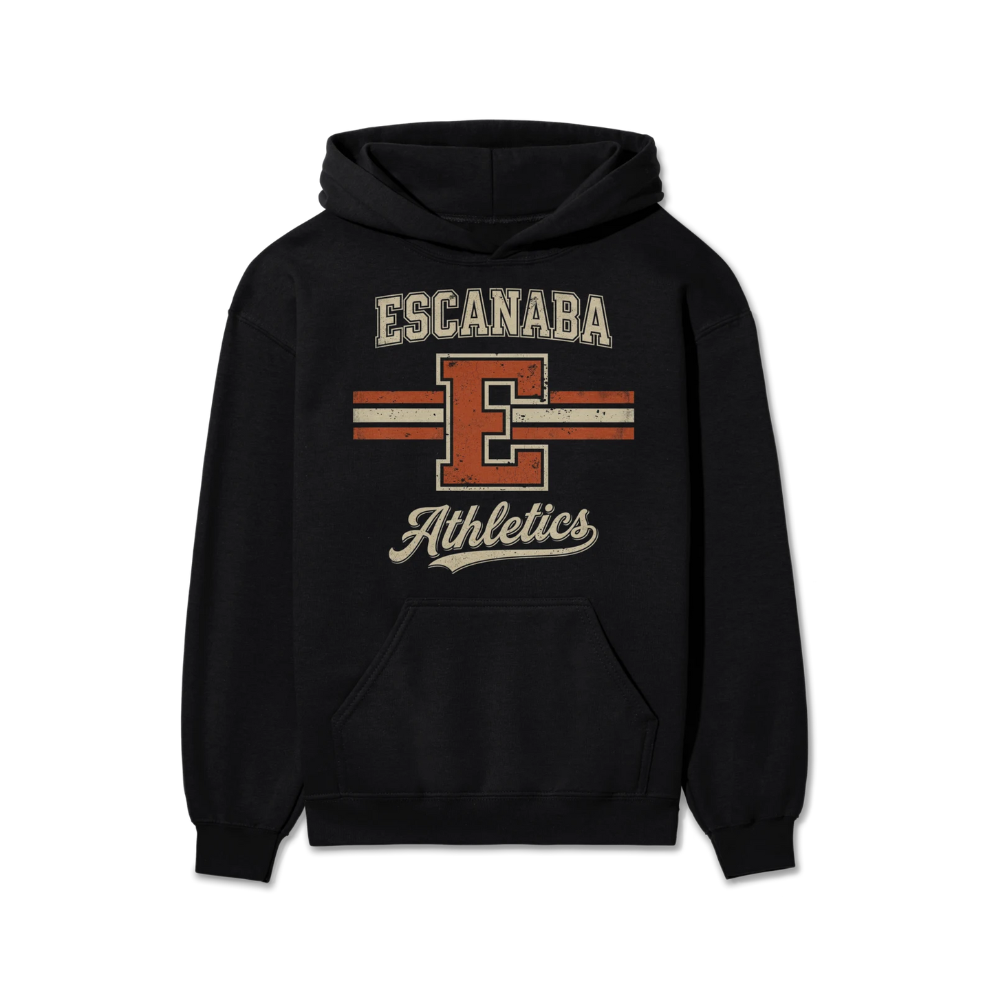 Escanaba Athletics Vintage Stripes | Youth Hoodie