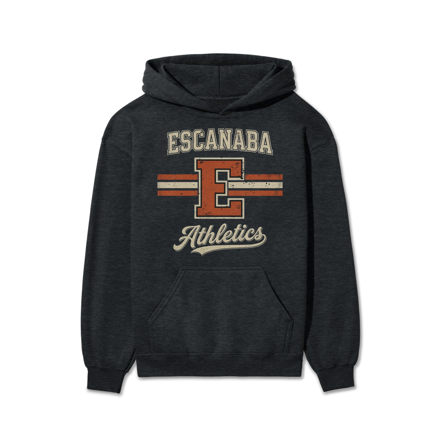 Escanaba Athletics Vintage Stripes | Youth Hoodie