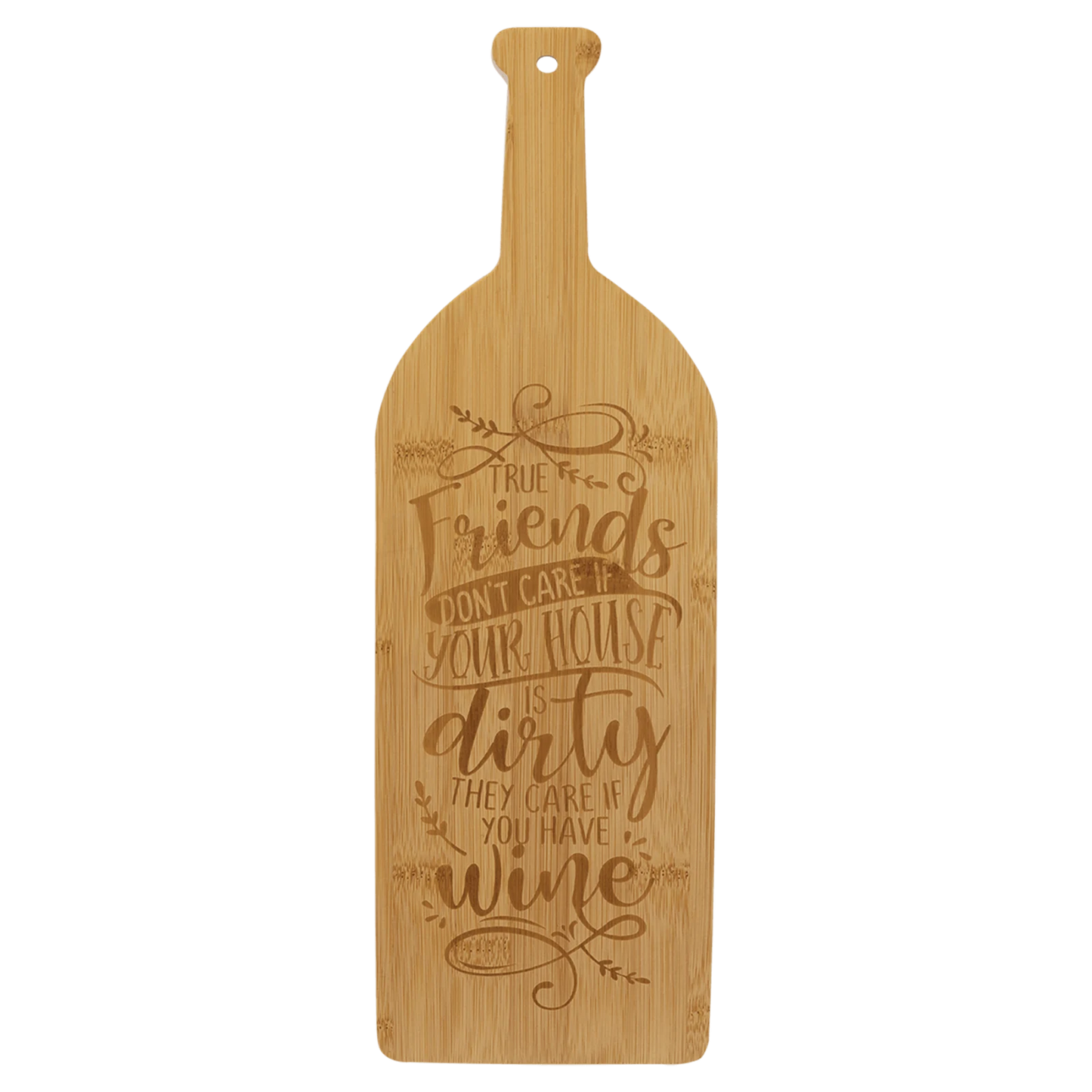 Bamboo Wine Bottle Cutting Board