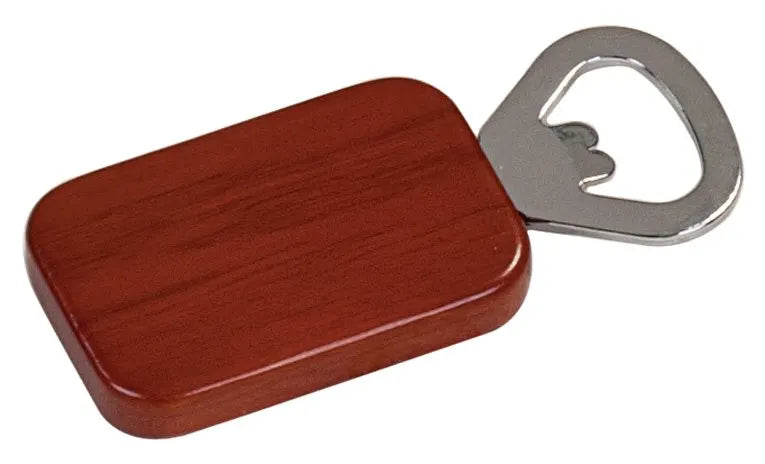 Rosewood Finish Magnetic Rectangle Bottle Opener