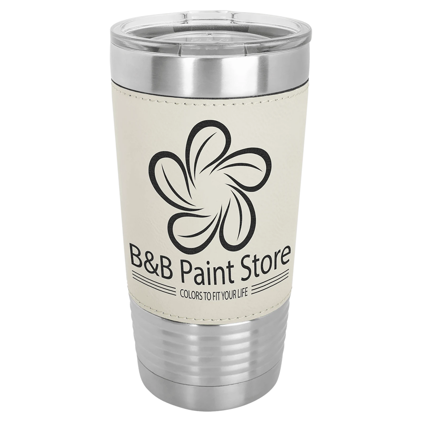 20 oz. Leatherette Grip Tumbler with Standard Lid (Polar Camel)