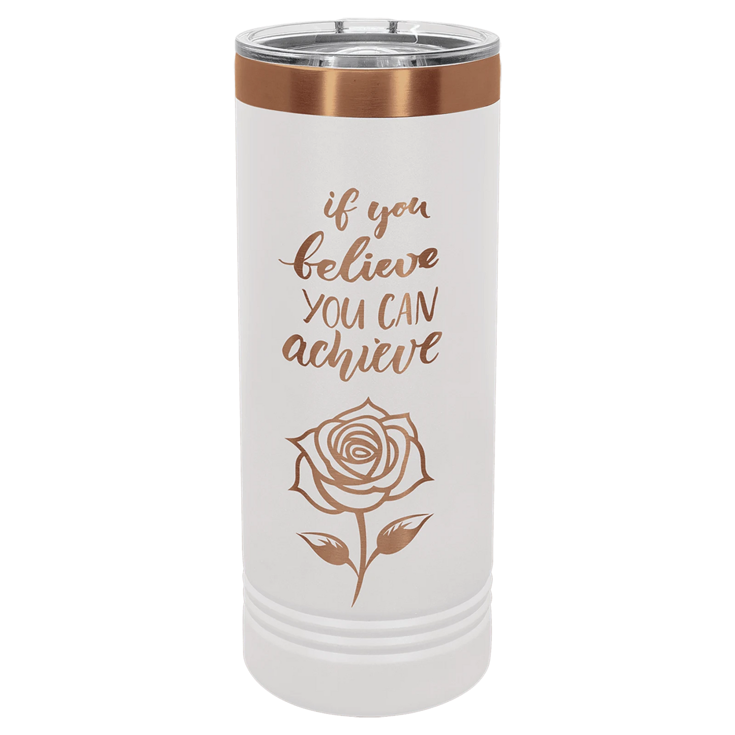 22 oz. Rose Gold Ion-Plated Skinny Tumbler (Polar Camel)