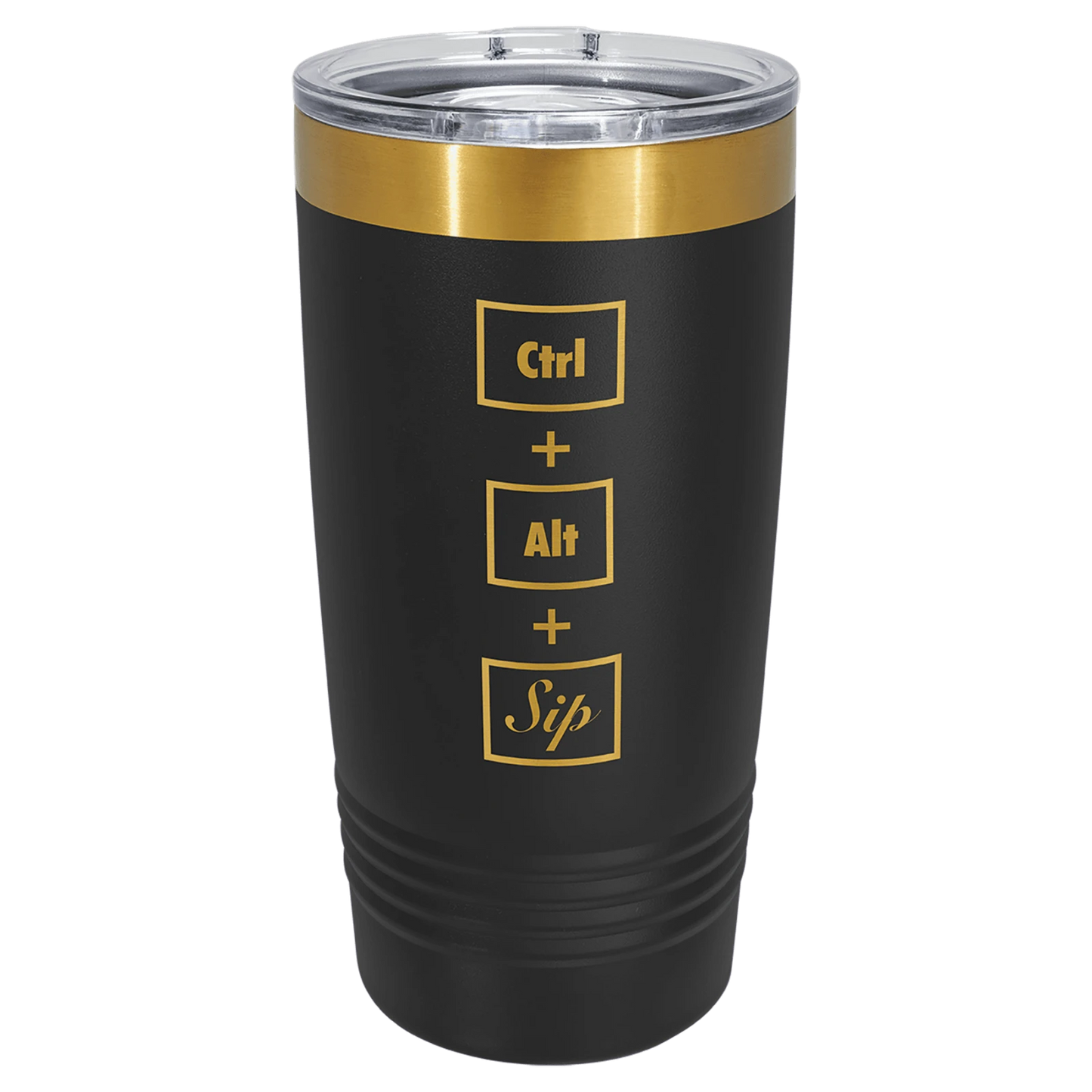 Ringneck Tumbler with Slider Lid (20 oz., Bright Gold Ion-Plated, Polar Camel)