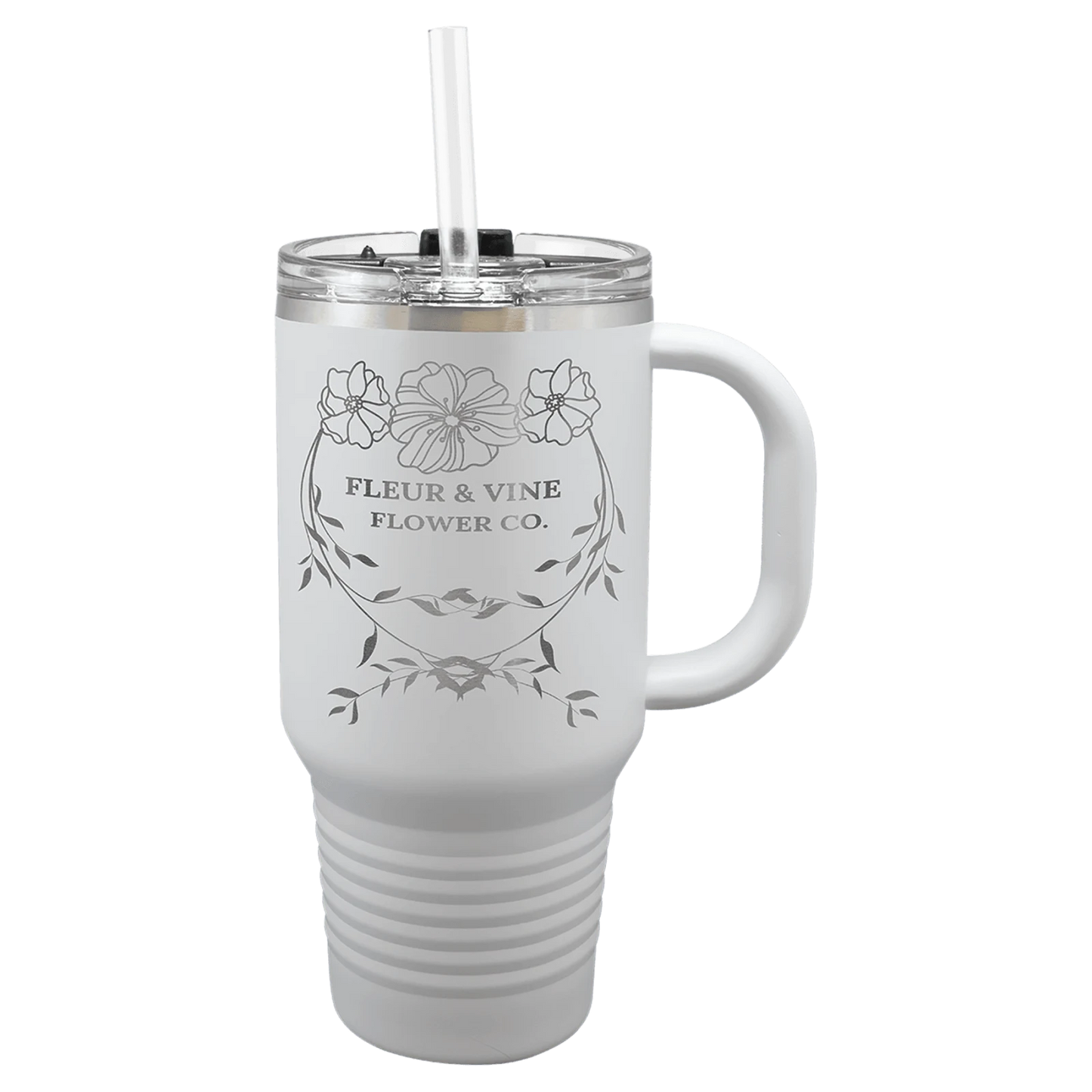32 oz. Travel Mug with Snap Lid and Straw (Polar Camel)