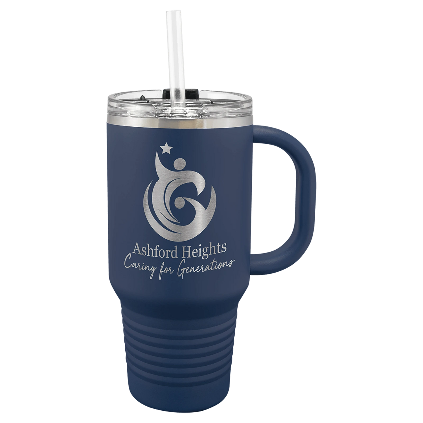32 oz. Travel Mug with Snap Lid and Straw (Polar Camel)