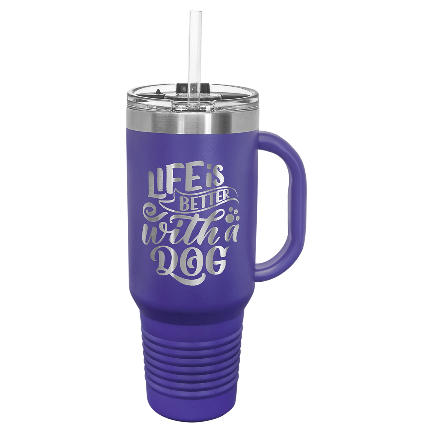 40 oz. Travel Mug with Handle and Straw (Polar Camel)