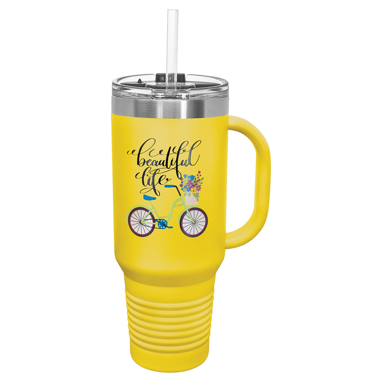 40 oz. Travel Mug with Handle and Straw (Polar Camel)