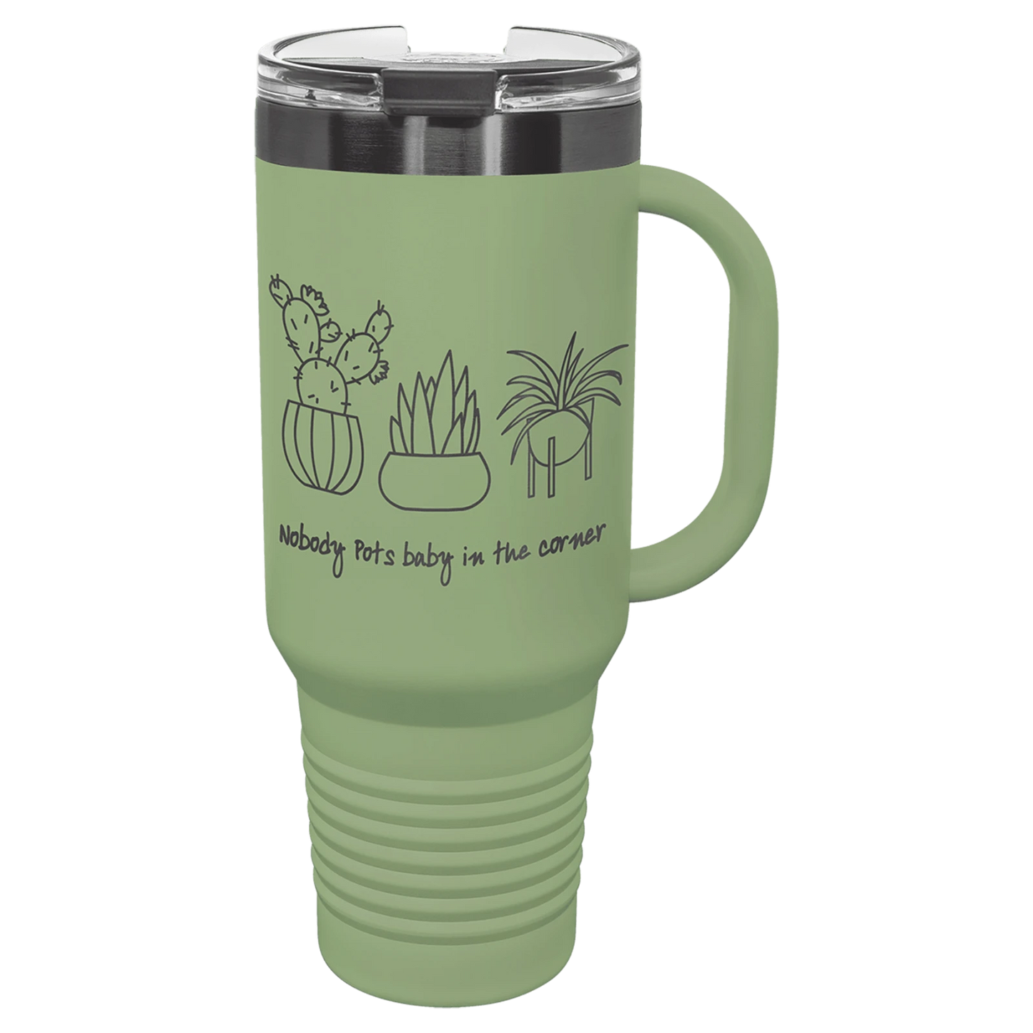 Travel Mug with Handle and Straw (40 oz., Ghost Black Ion-Plated, Polar Camel)