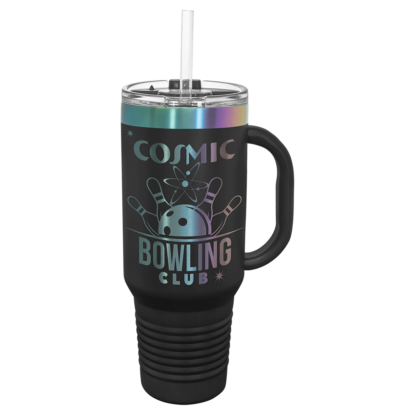 Travel Mug with Handle and Straw (40 oz., Prism Ion-Plated, Polar Camel)