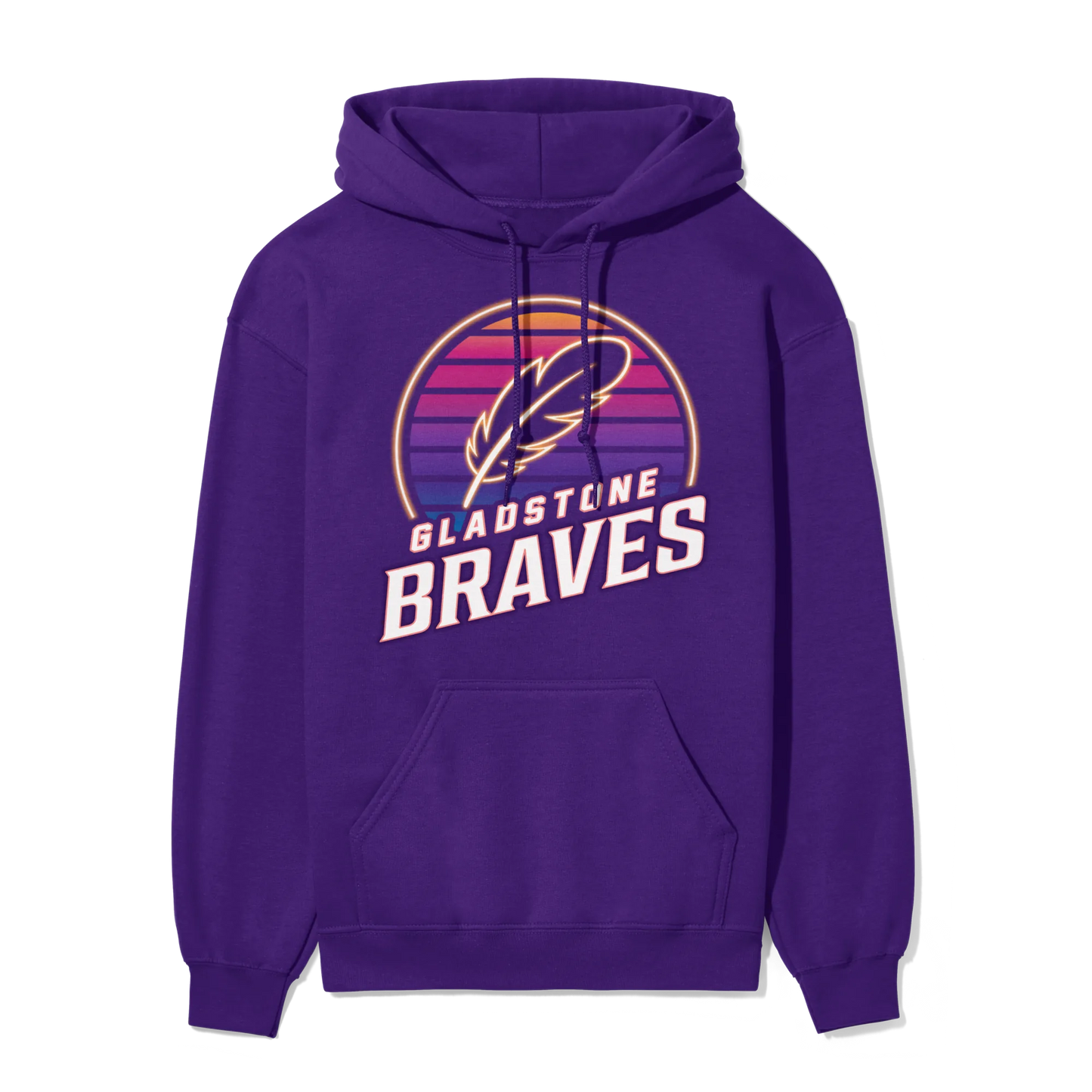 Gladstone Braves Neon Sunset | Adult Hoodie