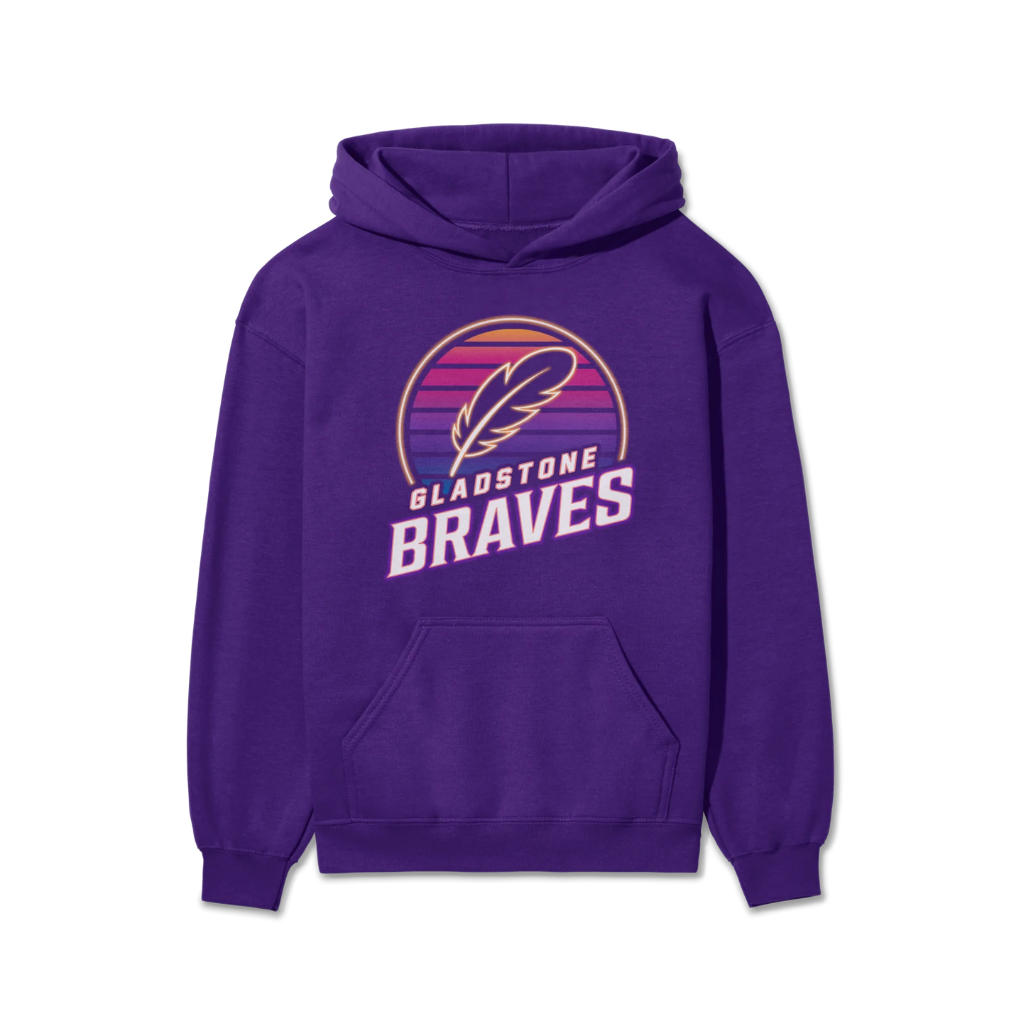 Gladstone Braves Neon Sunset | Youth Hoodie