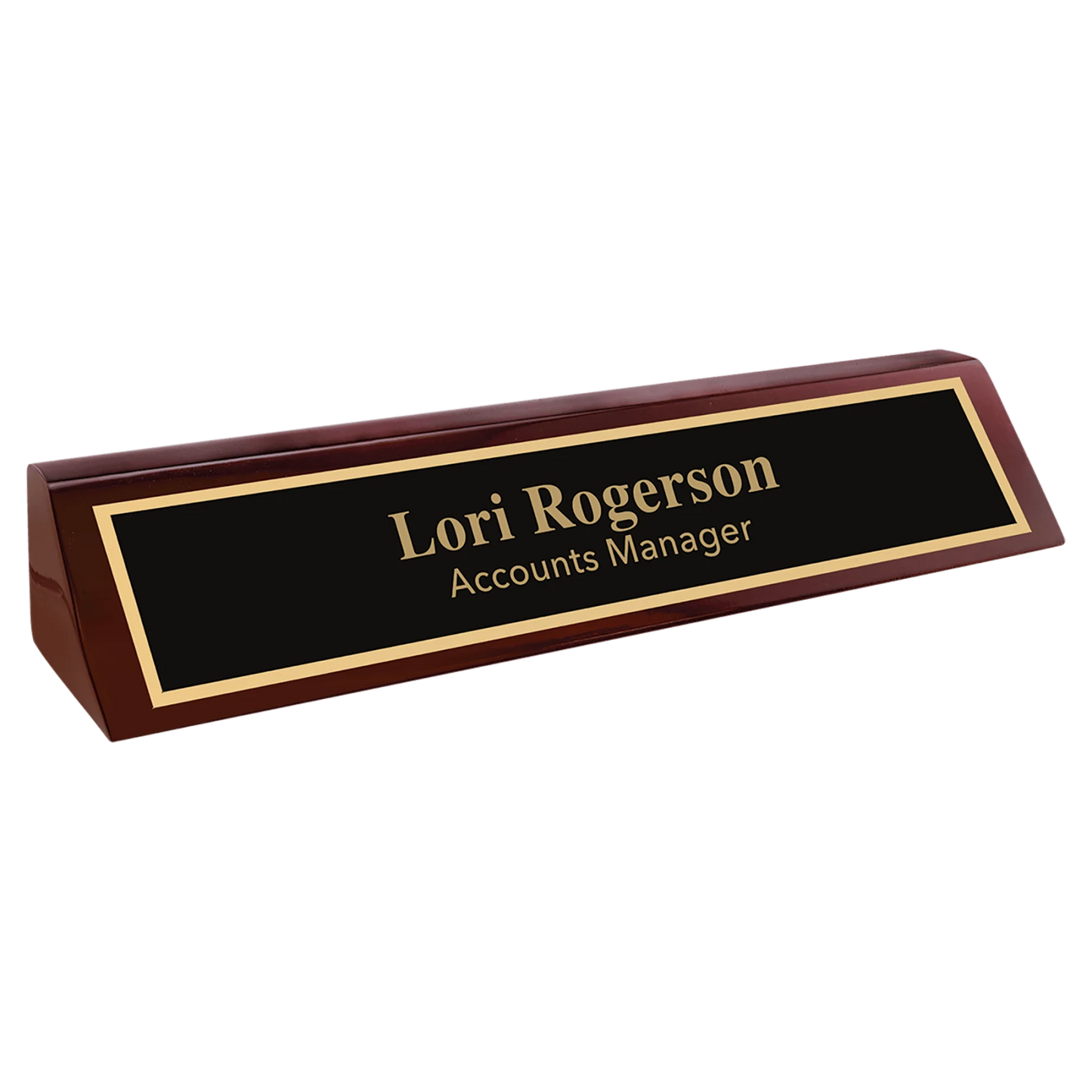 Rosewood Piano Finish Desk Wedge (10 1/2")