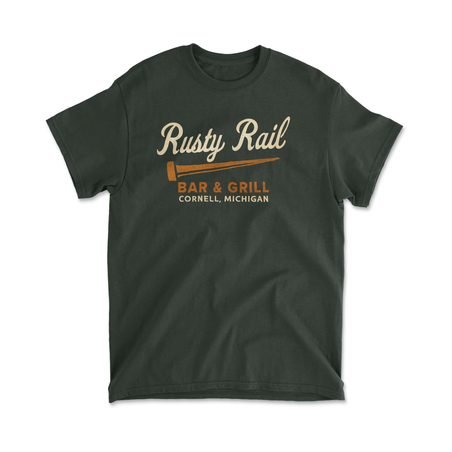 Rusty Rail Bar & Grill Rail Spike Adult Tee