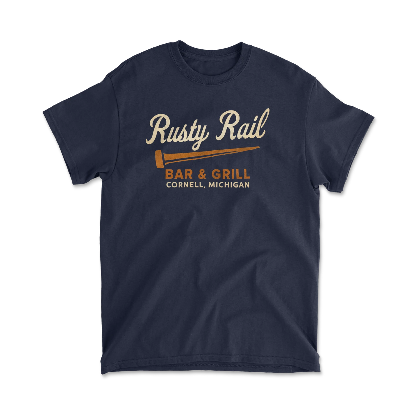 Rusty Rail Bar & Grill Rail Spike Adult Tee