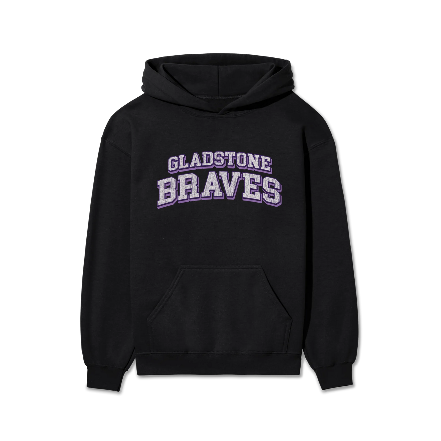 Gladstone Braves Classic Distressed Arch | Youth Hoodie
