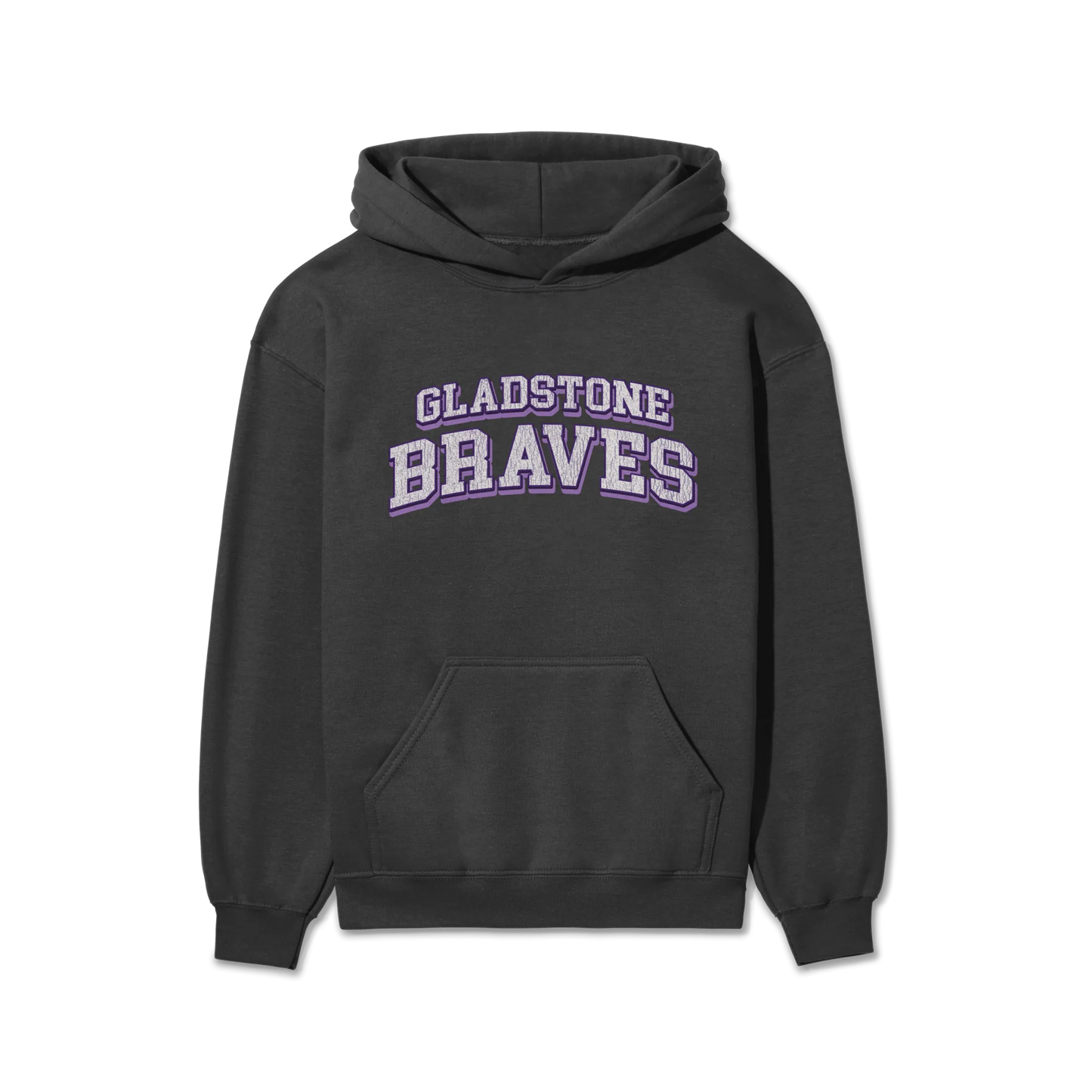 Gladstone Braves Classic Distressed Arch | Youth Hoodie