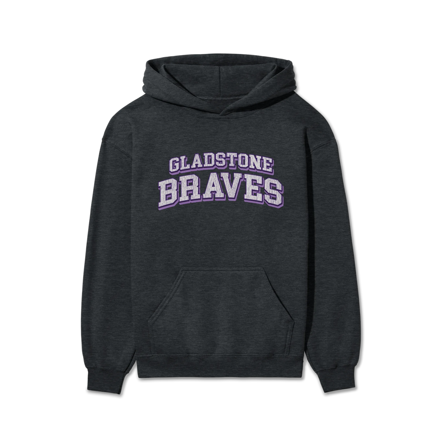 Gladstone Braves Classic Distressed Arch | Youth Hoodie