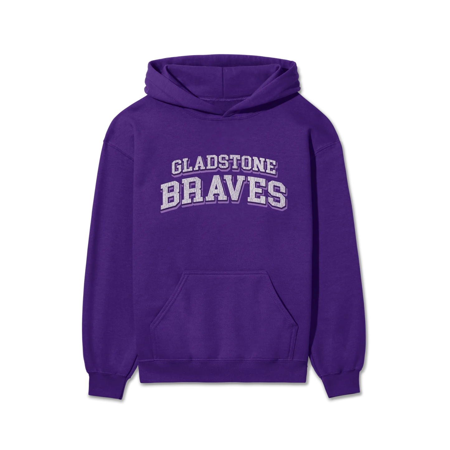 Gladstone Braves Classic Distressed Arch | Youth Hoodie