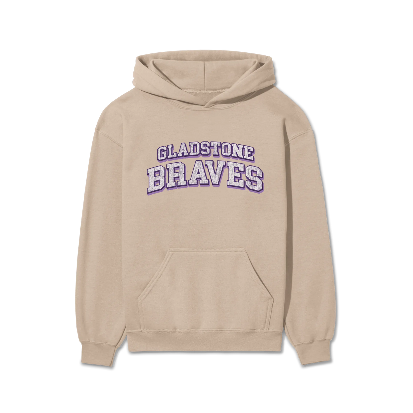 Gladstone Braves Classic Distressed Arch | Youth Hoodie