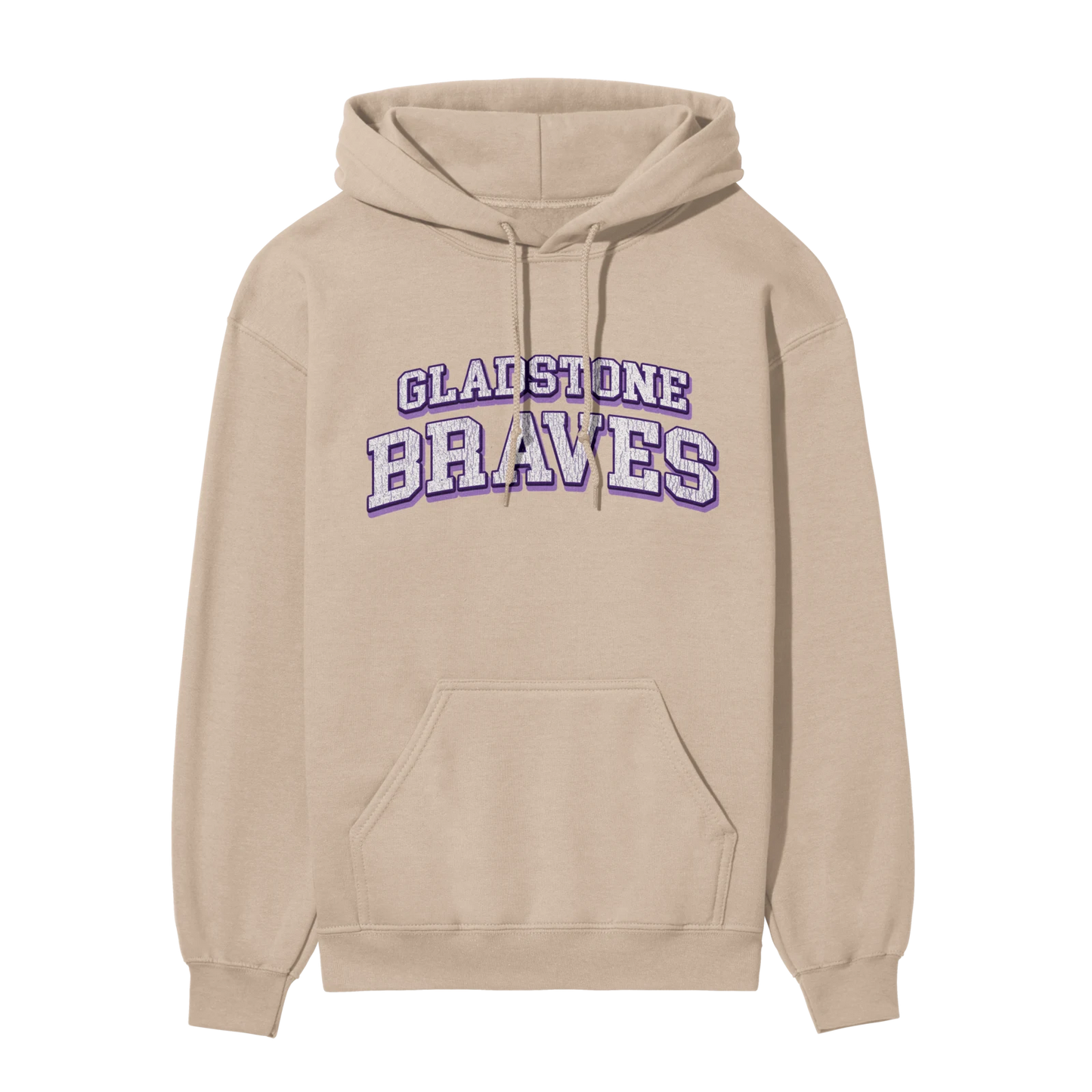 Gladstone Braves Classic Distressed Arch | Adult Hoodie