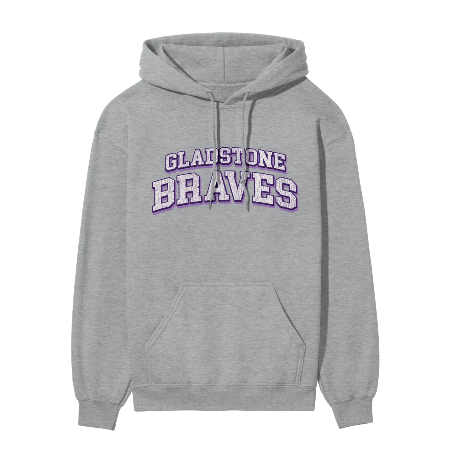 Gladstone Braves Classic Distressed Arch | Adult Hoodie