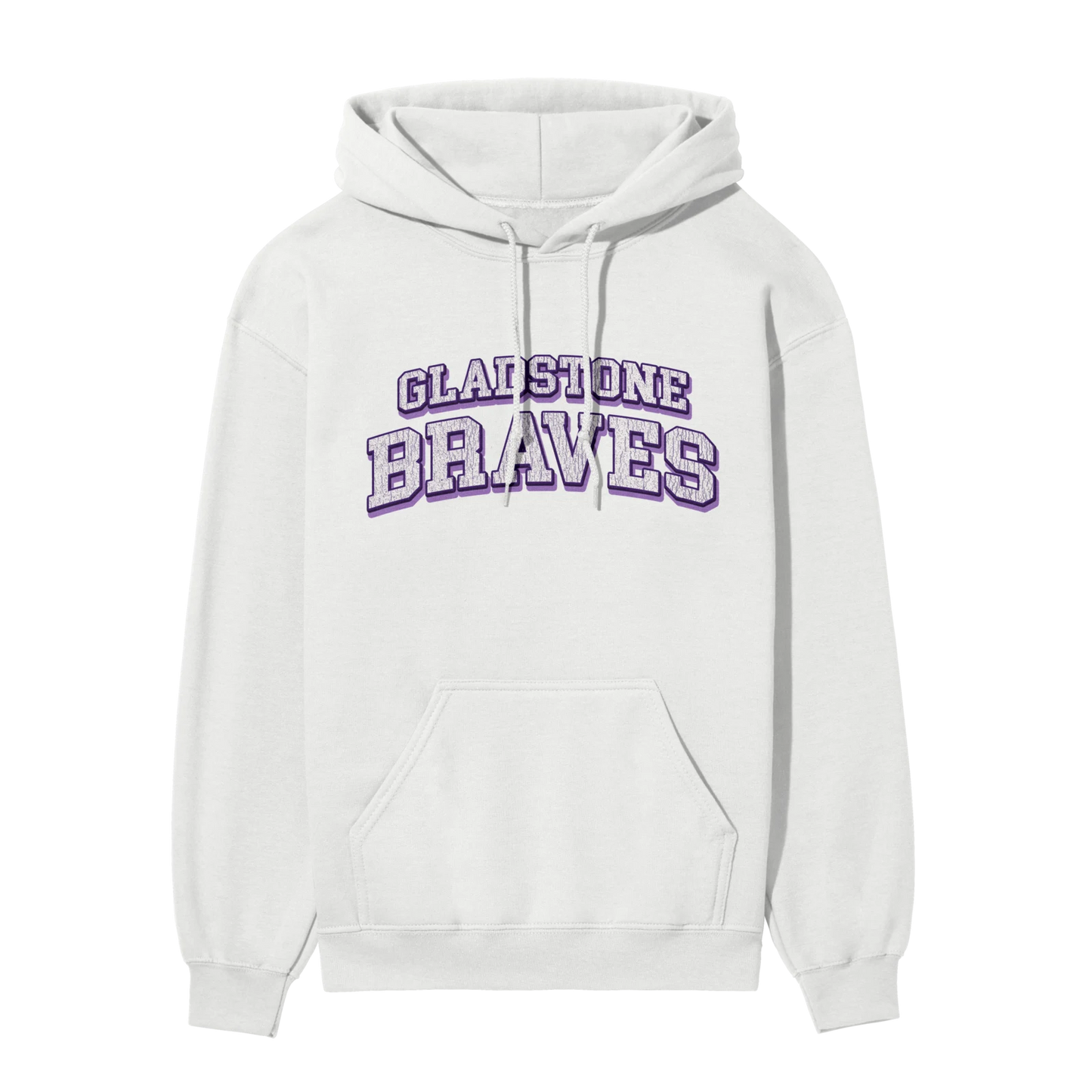 Gladstone Braves Classic Distressed Arch | Adult Hoodie